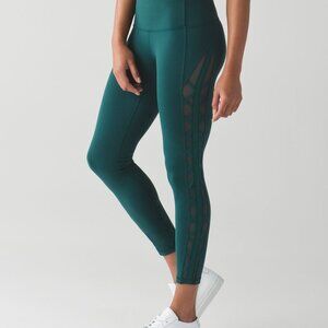 Lululemon High Times Essential Rhythm Lace Up Tights Deep Green 6